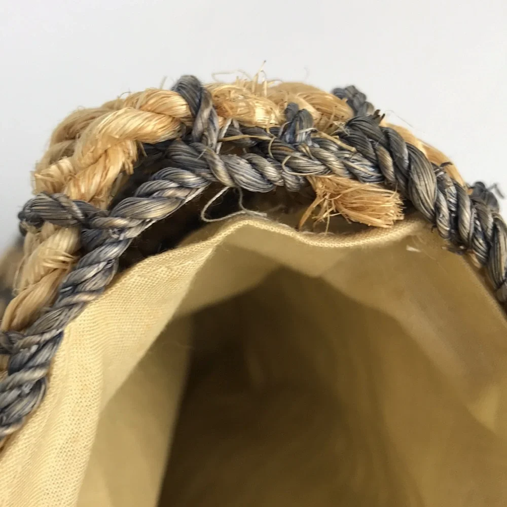 Talbots Bohemian Flowers Rope Woven Handbag